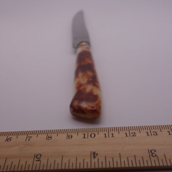 Set of Six(6) MB Hollow Ground Japan Faux Bone Handle Steak Knives - Picture 10 of 15